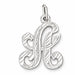 Initial A Classic Charm Pendant 14k Gold (1 Grams) White Gold 14k