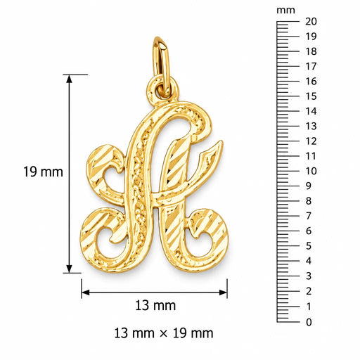 Initial A Classic Charm Pendant 14k Gold (1 Grams) Yellow Gold 14k