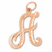 Initial A Classic Charm Pendant 14k Gold Rose Gold 14k