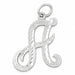 Initial A Classic Charm Pendant 14k Gold White Gold 14k