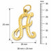 Initial A Classic Charm Pendant 14k Gold Yellow Gold 14k