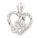 Initial A Heart Charm Pendant 14k Gold White Gold 14k