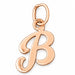 Initial B Charm Pendant 14k Gold (0.7 Grams) Rose Gold 14k