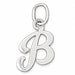 Initial B Charm Pendant 14k Gold (0.7 Grams) White Gold 14k