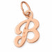 Initial B Charm Pendant 14k Gold (0.8 Grams) Rose Gold 14k