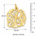 Initial B Charm Pendant 14k Gold (1.7 Grams) Yellow Gold 14k