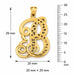 Initial B Charm Pendant 14k Gold (2.7 Grams) Yellow Gold 14k