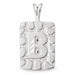 Initial B Charm Pendant 14k Gold (2.8 Grams) White Gold 14k
