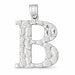 Initial B Charm Pendant 14k Gold (2 Grams) White Gold 14k