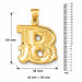 Initial B Charm Pendant 14k Gold (3 Grams) Yellow Gold 14k