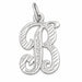 Initial B Classic Charm Pendant 14k Gold (1 Gram) White Gold 14k