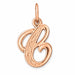 Initial C Charm Pendant 14k Gold (0.5 Grams) Rose Gold 14k