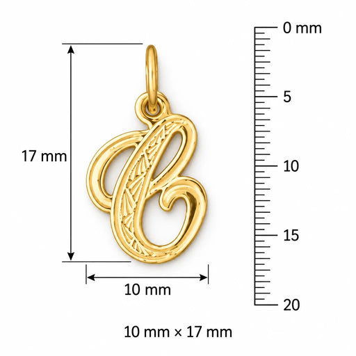 Initial C Charm Pendant 14k Gold (0.5 Grams) Yellow Gold 14k