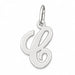 Initial C Charm Pendant 14k Gold (0.7 Grams) White Gold 14k