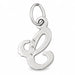 Initial C Charm Pendant 14k Gold (0.8 Grams) White Gold 14k