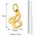 Initial C Charm Pendant 14k Gold (0.8 Grams) Yellow Gold 14k