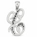 Initial C Charm Pendant 14k Gold (2.7 Grams) White Gold 14k