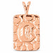 Initial C Charm Pendant 14k Gold (2.8 Grams) Rose Gold 14k