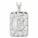 Initial C Charm Pendant 14k Gold (2.8 Grams) White Gold 14k