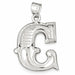 Initial C Charm Pendant 14k Gold (3 Grams) White Gold 14k