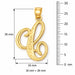 Initial C Charm Pendant 14k Gold Yellow Gold 14k