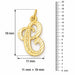 Initial C Classic Charm Pendant 14k Gold (1 Gram) Yellow Gold 14k