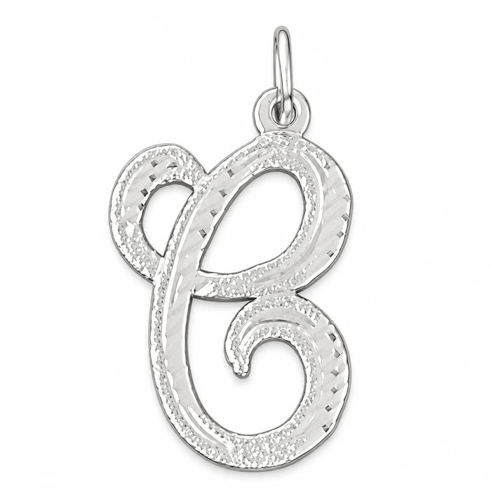 Initial C Classic Charm Pendant 14k Gold White Gold 14k
