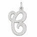 Initial C Classic Charm Pendant 14k Gold White Gold 14k