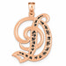 Initial D Charm Pendant 14k Gold (2.7 Grams) Rose Gold 14k