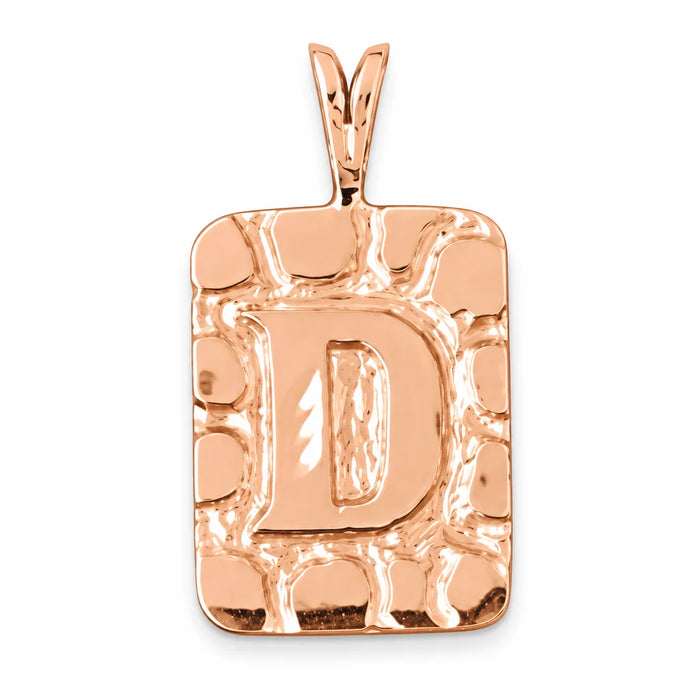 Initial D Charm Pendant 14k Gold (2.8 Grams) Rose Gold 14k