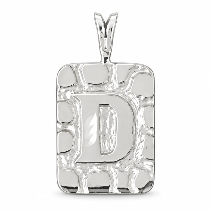 Initial D Charm Pendant 14k Gold (2.8 Grams) White Gold 14k