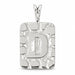 Initial D Charm Pendant 14k Gold (2.8 Grams) White Gold 14k