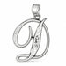Initial D Charm Pendant 14k Gold White Gold 14k