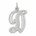 Initial D Classic Charm Pendant 14k Gold (1 Gram) White Gold 14k
