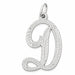 Initial D Classic Charm Pendant 14k Gold White Gold 14k