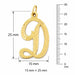 Initial D Classic Charm Pendant 14k Gold Yellow Gold 14k