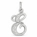 Initial E Charm Pendant 14k Gold (0.5 Grams) White Gold 14k