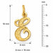 Initial E Charm Pendant 14k Gold (0.5 Grams) Yellow Gold 14k