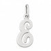 Initial E Charm Pendant 14k Gold (0.7 Grams) White Gold 14k