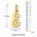 Initial E Charm Pendant 14k Gold (0.7 Grams) Yellow Gold 14k