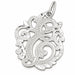 Initial E Charm Pendant 14k Gold (1.7 Grams) White Gold 14k