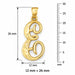 Initial E Charm Pendant 14k Gold Yellow Gold 14k