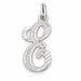 Initial E Charm Pendant 14k Gold (1 Gram) White Gold 14k