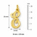 Initial E Charm Pendant 14k Gold (1 Gram) Yellow Gold 14k
