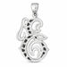 Initial E Charm Pendant 14k Gold (2.7 Grams) White Gold 14k