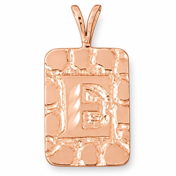 Initial E Charm Pendant 14k Gold (2.8 Grams) Rose Gold 14k
