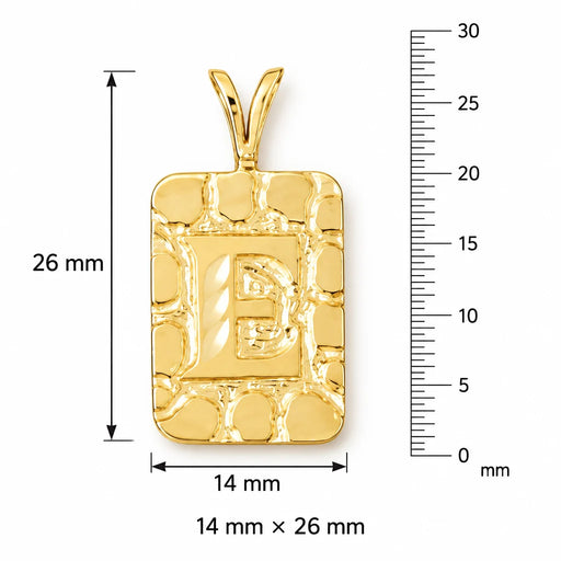 Initial E Charm Pendant 14k Gold (2.8 Grams) Yellow Gold 14k