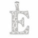 Initial E Charm Pendant 14k Gold (2 Grams) White Gold 14k