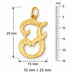 Initial F Classic Charm Pendant 14k Gold Yellow Gold 14k