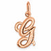 Initial G Charm Pendant 14k Gold (0.5 Grams) Rose Gold 14k